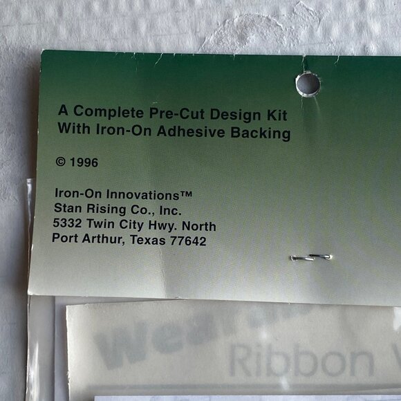 Vtg 1996 Christmas Ornaments Iron-On Innovations Applique Ribbon Weave Wear NEW - Picture 6 of 10